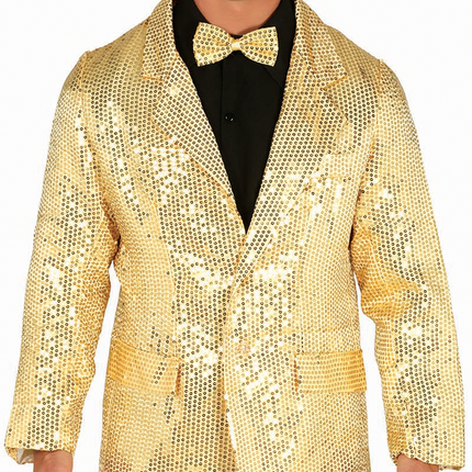 Blazer doré à paillettes pour hommes