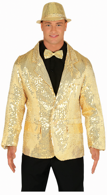 Blazer doré à paillettes pour hommes