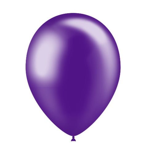 Ballons de baudruche mauves métallisés 25cm 50pcs