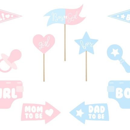 Photo Props Gender Reveal 11pcs