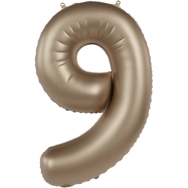 9 Year Figure Balloon Gold 86cm