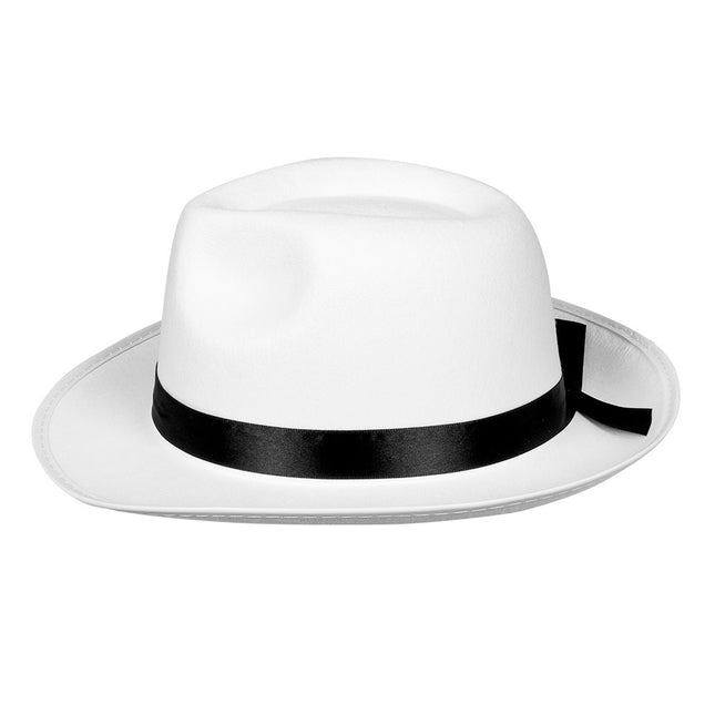 Chapeau Mafia Blanc 38cm