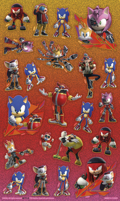 Jeu d'autocollants Sonic grand format