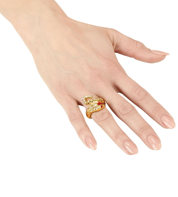 Bague serpent d'or