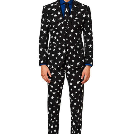 Costume noir blanc étoiles Hommes <tc>OppoSuits</tc>