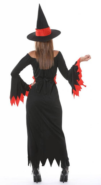 Costume d'Halloween Femme Sorcière Rouge