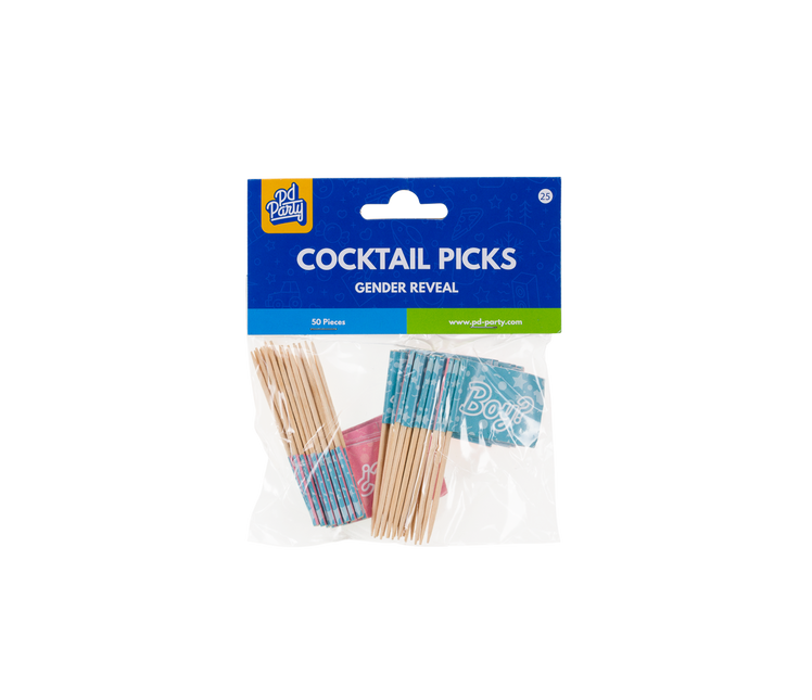 Bâtonnets de cocktail pour la révélation du sexe 50pcs