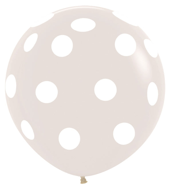 Ballons de baudruche Polka Dots Crystal Clear 91cm 2pcs