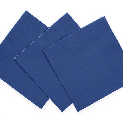 Serviettes de table bleues 3 couches 33cm 20pcs