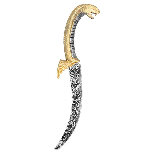 Fausse machette argentée serpent