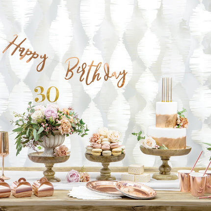 Guirlande de lettres d'anniversaire Happy Birthday Rose Gold 62cm