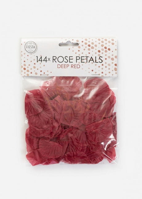 Pétales de rose rouge foncé 144pcs