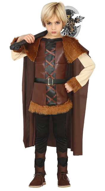 Costume de viking enfant marron