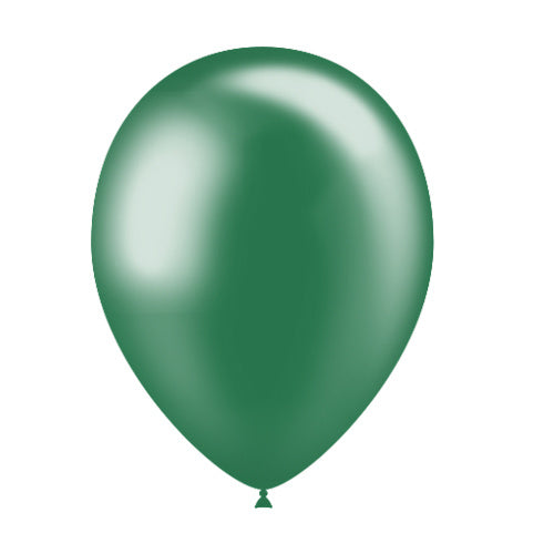 Ballons vert foncé métallisés 25cm 10pcs