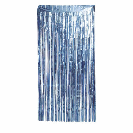 Tapis de rideau de porte bleu 2m