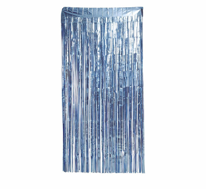 Tapis de rideau de porte bleu 2m