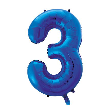 Ballon de baudruche Figure 3 Bleu XL 86cm vide