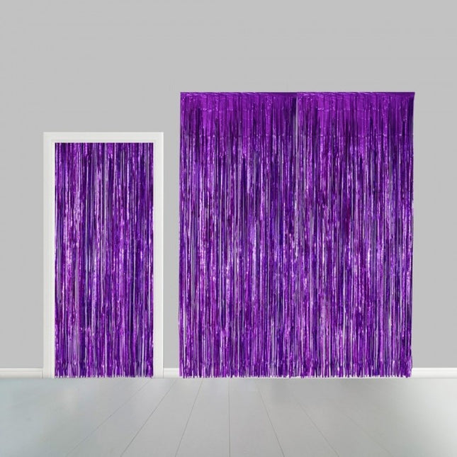 Film de rideau de porte violet 2.4m