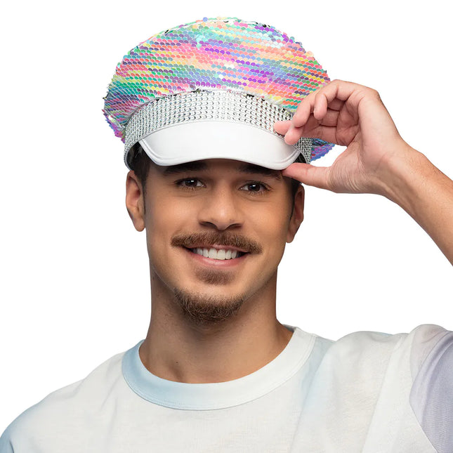 Paillettes pour casquettes arc-en-ciel