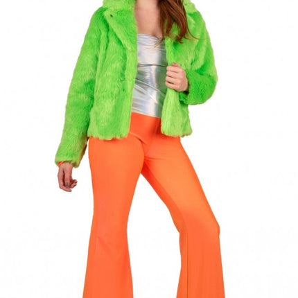 Pantalon évasé orange fluo