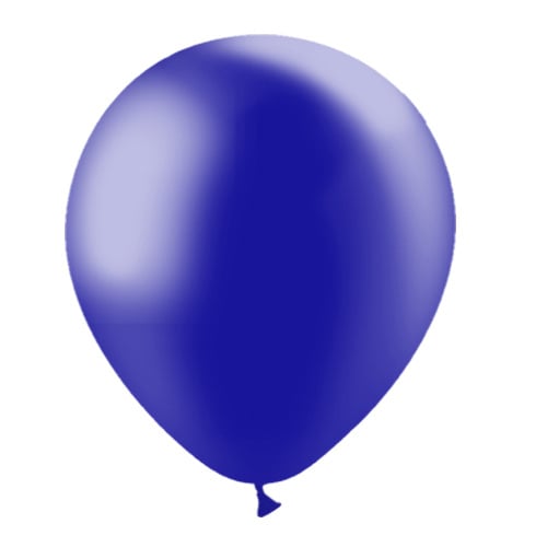 Ballons de baudruche bleu foncé métallisés 30cm 10pcs