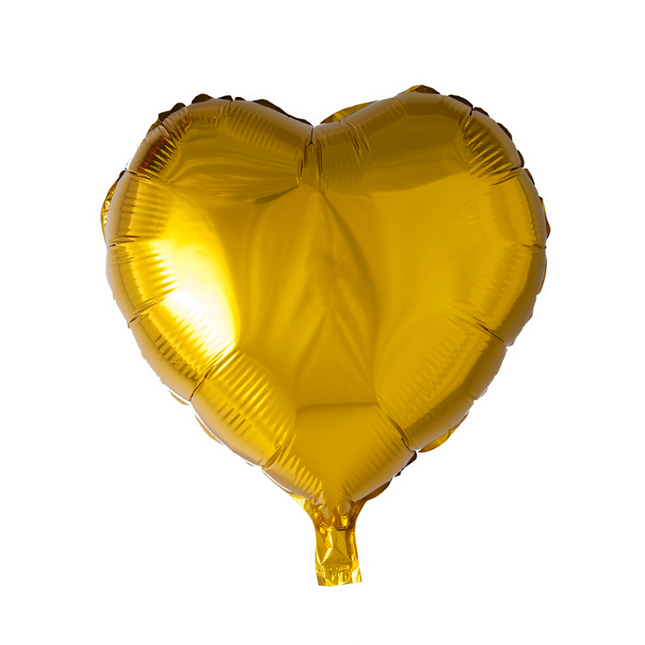 Ballon à l'hélium Heart Gold 45cm vide