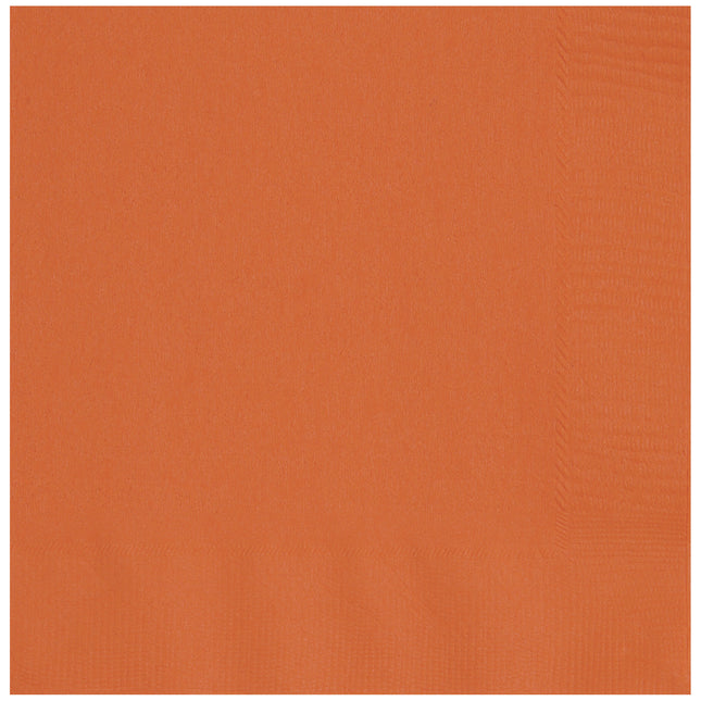 Serviettes de table orange 2 couches 33cm 20pcs