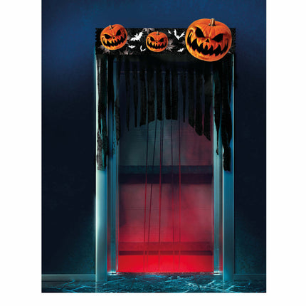 Rideau de porte Halloween Citrouilles