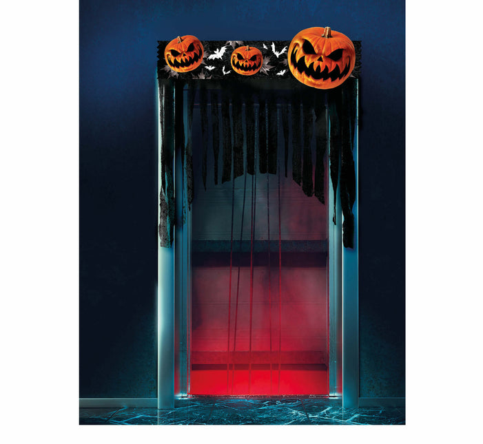 Rideau de porte Halloween Citrouilles