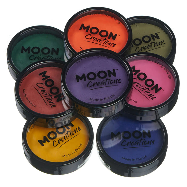 Moon Creations Pro Face Paint Cake Pots Dark Green 36g