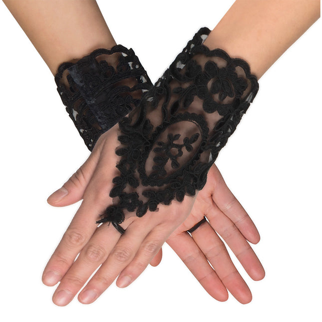 Gants en dentelle noirs