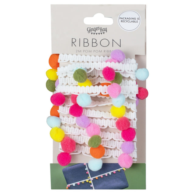 Ruban de Noël coloré 2m