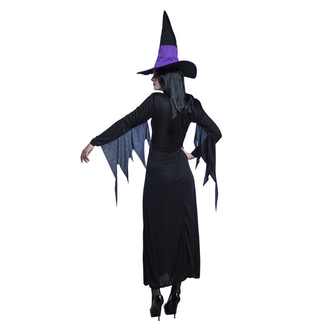 Costume de sorcière d'Halloween violet