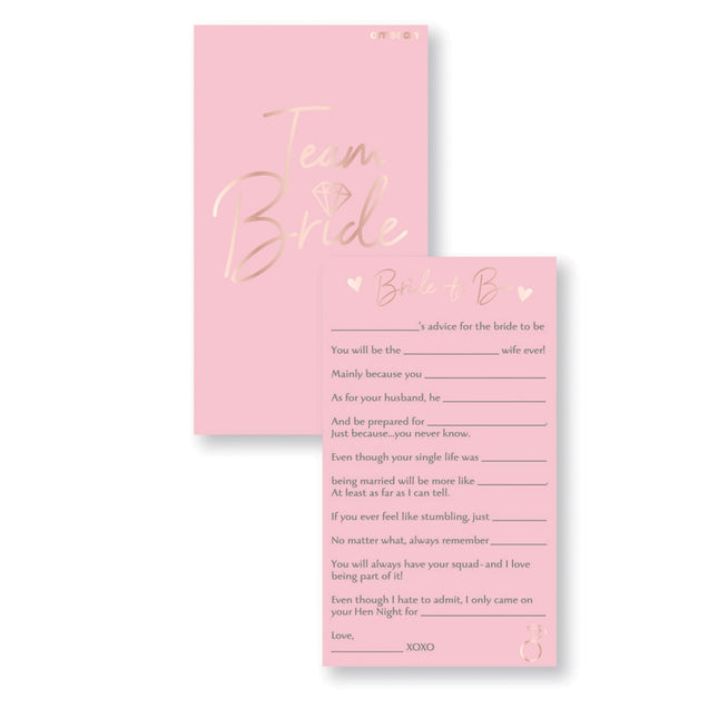 Carte de vœux Bride To Be 17cm 8pcs