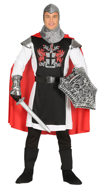 Costume de chevalier Cape rouge