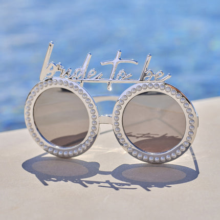 Lunettes argentées Bride To Be Perles