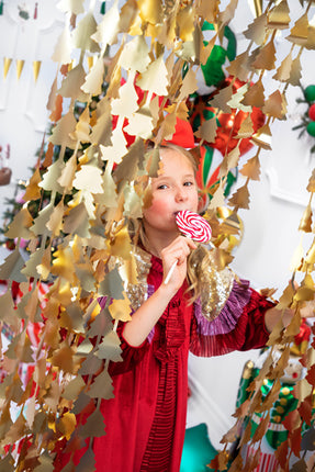 Rideau de porte arbres de Noël or 2.45m