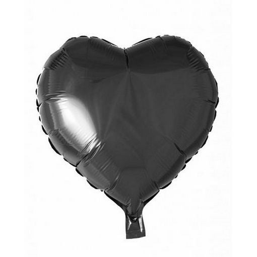 Ballon à l'hélium Coeur Noir 46cm vide
