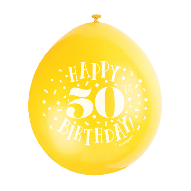 Ballons Happy Birthday 50 Years 28cm 10pcs