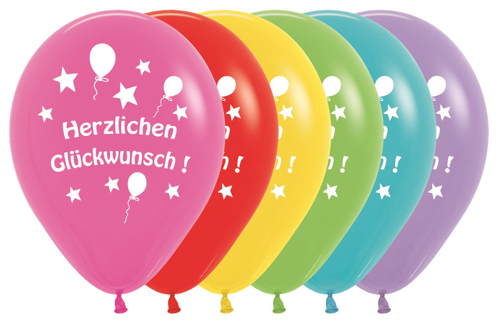 Ballons Herzlichen Gluckwunsch Mix 30cm 12pcs