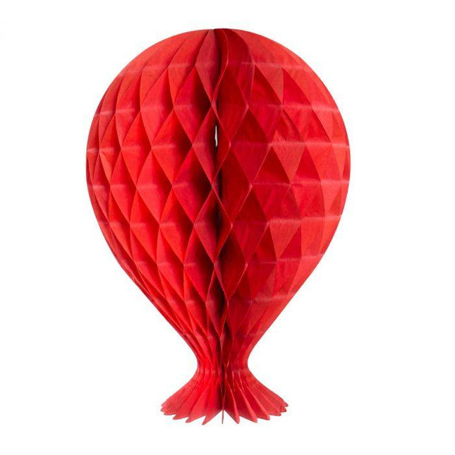 Ballon nid d'abeille rouge 37cm