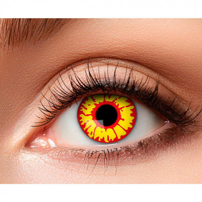 Lentilles de couleur Orc Rouge Jaune