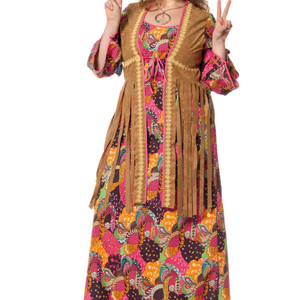 Robe hippie longue colorée