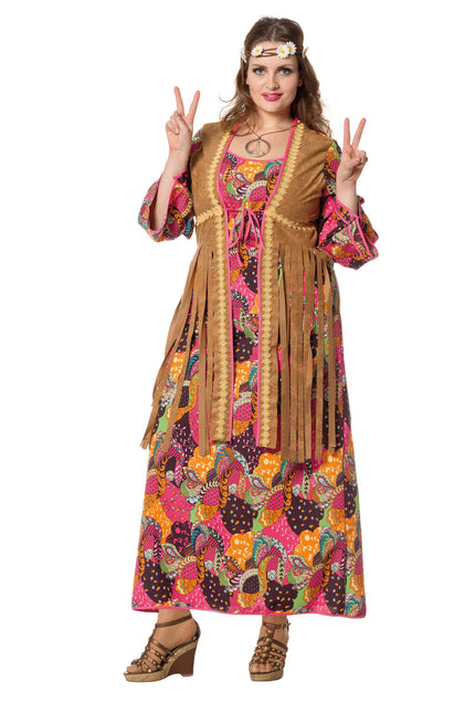 Robe hippie longue colorée