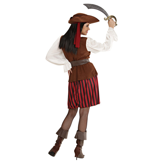 Robe Pirate Marron Rouge Dames