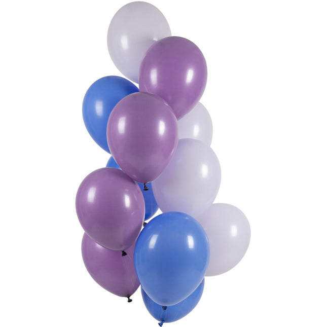 Jeu de ballons violet blanc bleu 33cm 12pcs