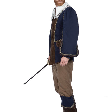 Costume de mousquetaire Bleu Homme