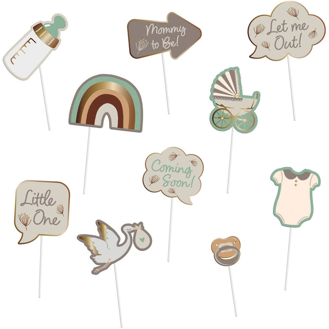 Accessoires pour Photobooth de naissance Little One 10pcs