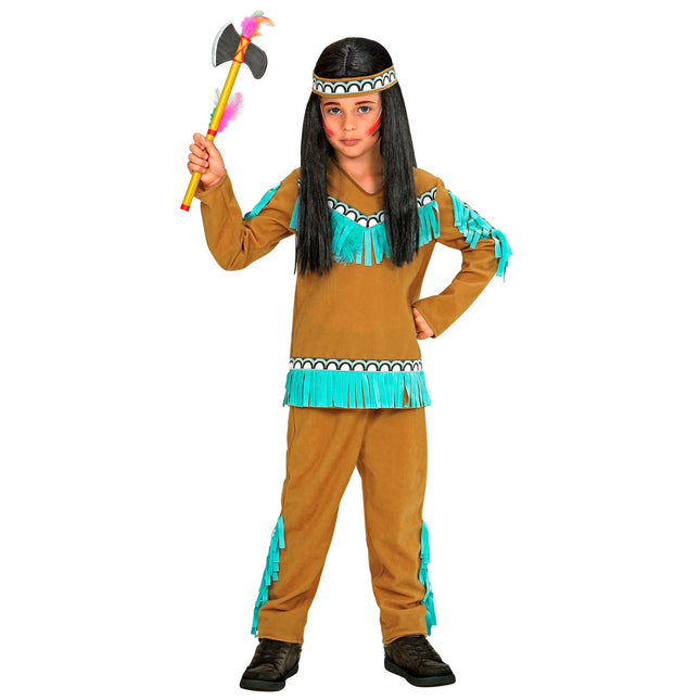 Costume indien Marron Bleu Enfant 3 pièces