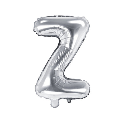 Ballon de baudruche Lettre Z Argent Vide 35cm